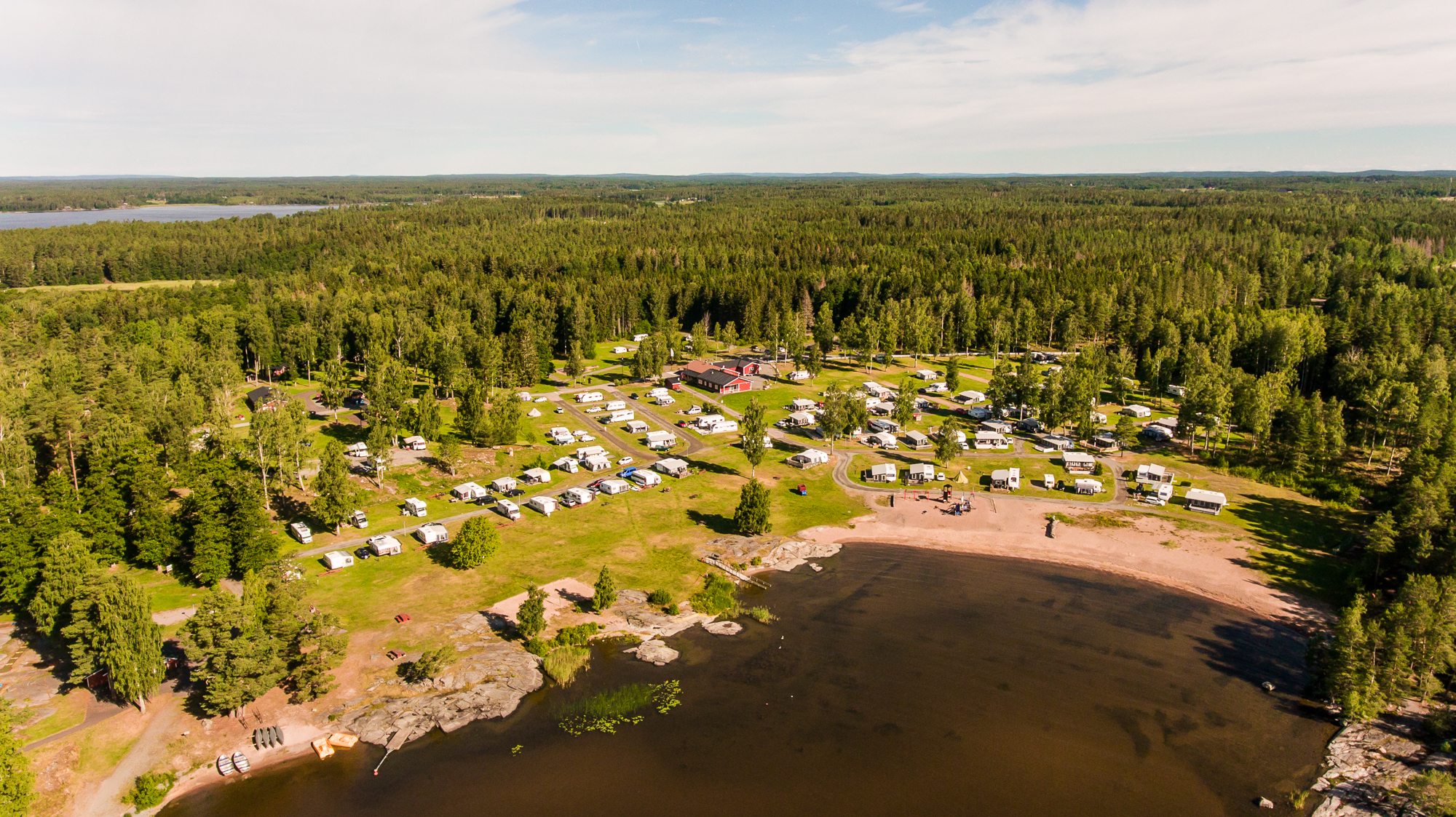 Flygfoto Duse Udde Camping