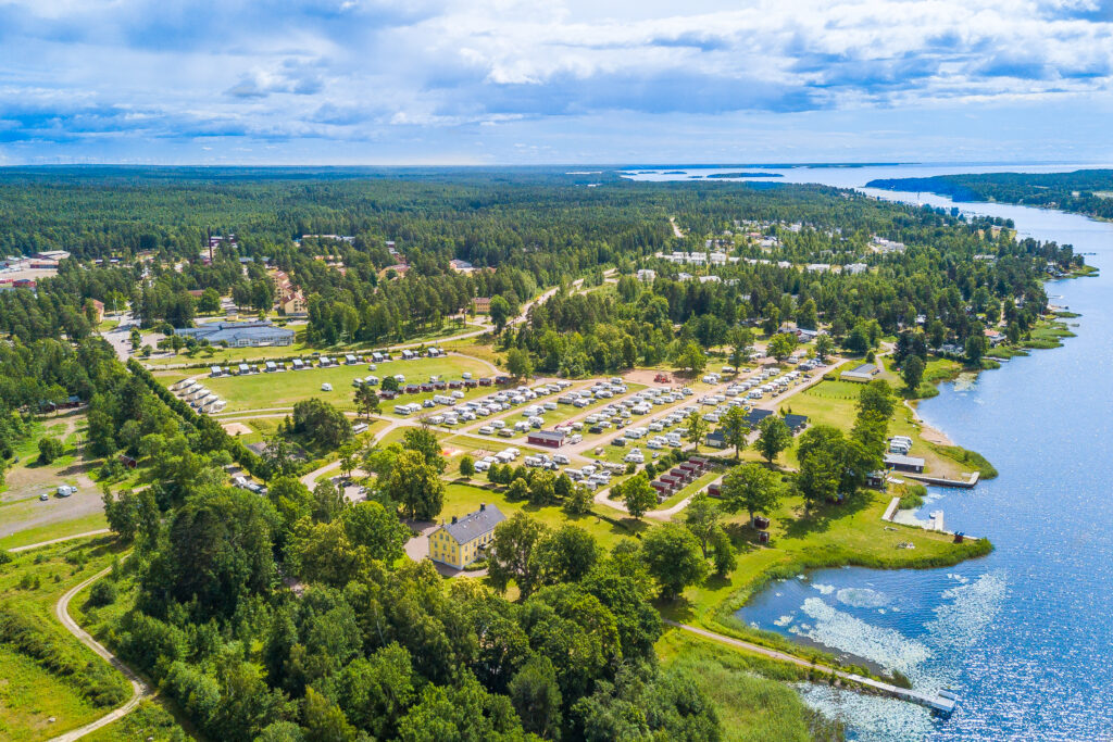 Flygbild över First Camp Herrgårdsliv