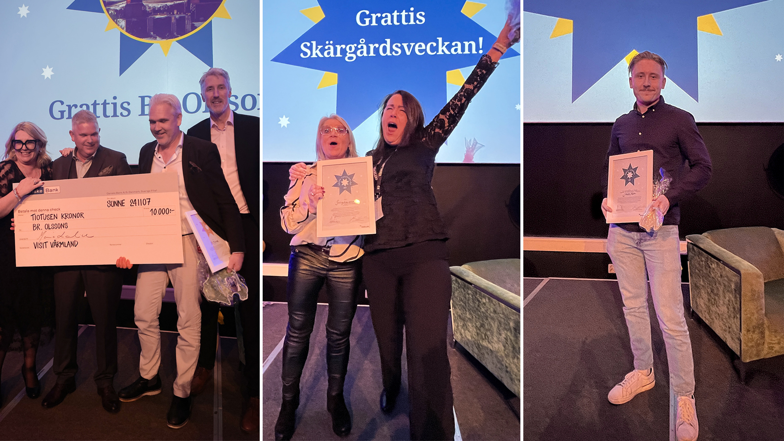Kollage med vinnare