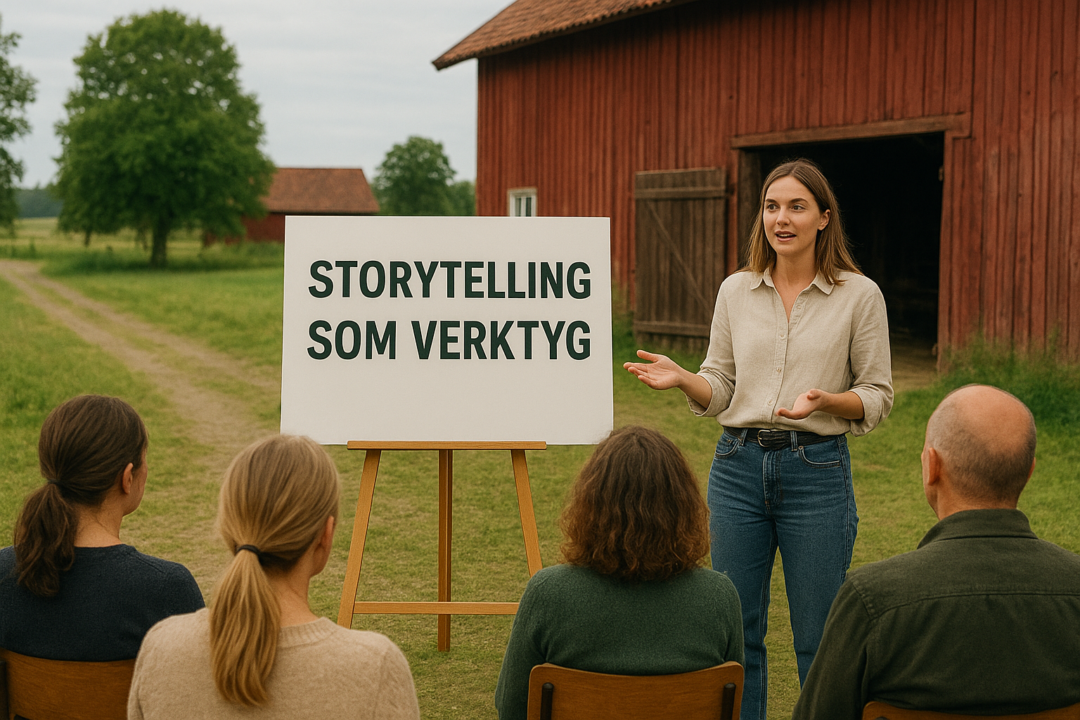 Föreläsning utomhus, Storytelling som verktyg