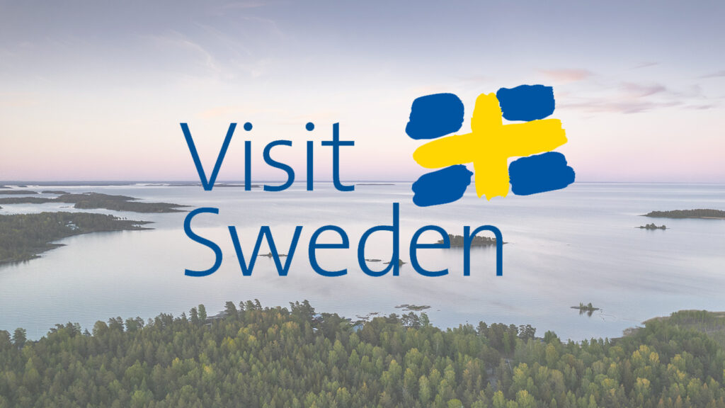 utsikt över vänern och visit swedens logga